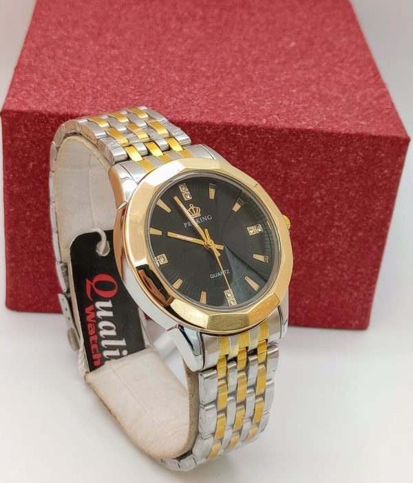 Stainless Steel Diamond Cut Quartz Watch For Boys & Mens (random Dial Color And Random Strap Color))